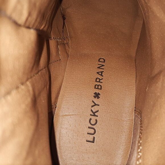 Lucky Brand Caelyn Women's Brown Leather Buckle Ankle Boots size 5M - Picture 7 of 12